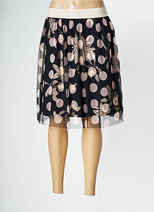 Fustă midi negru QUATRE VINGT JOURS femeie