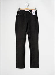 Pantalon drept elasticitate mărime normală negru QUATRE VINGT JOURS femeie