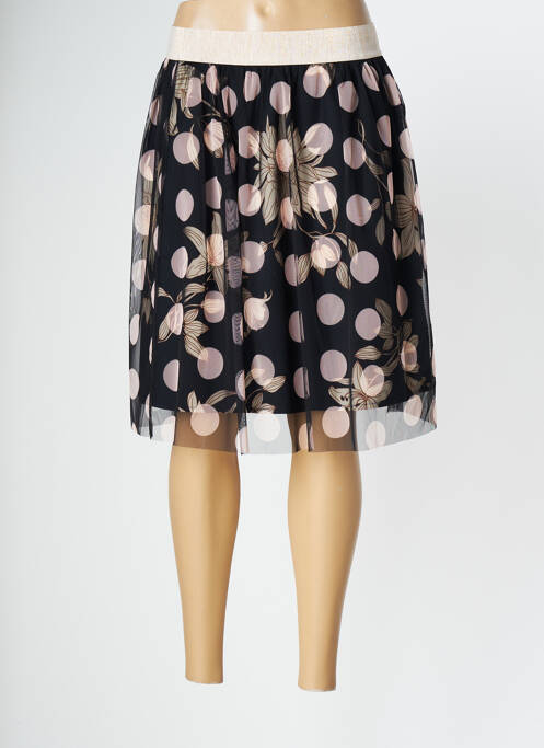 Fustă midi negru QUATRE VINGT JOURS femeie