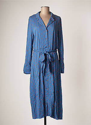 Rochie midi mâneci lungi mâneci lungi albastru ZILCH femeie