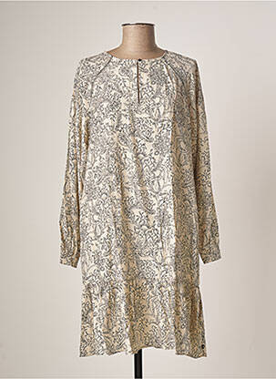 Rochie scurtă croială evazată mâneci lungi bej SCOTCH & SODA femeie