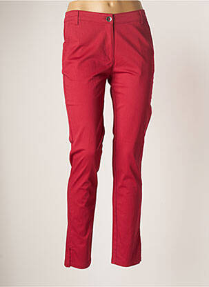 Pantalon chino țesătură poplin mărime normală roșu AGATHE & LOUISE femeie