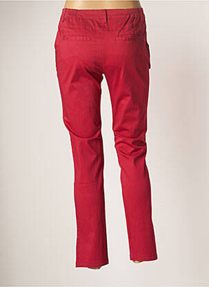 Pantalon chino țesătură poplin mărime normală roșu AGATHE & LOUISE femeie