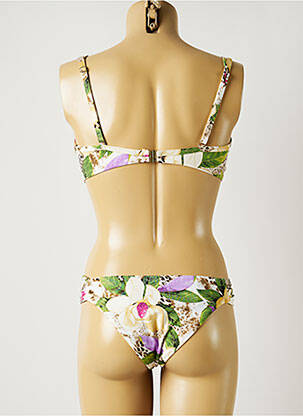 Costum de baie din două piese elasticitate top sutien modelat bej DAVID femeie