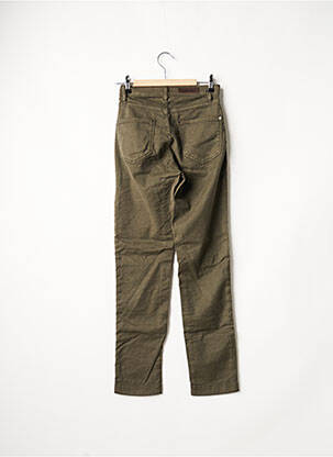 Pantalon slim broderie cu nituri mărime normală verde DENIM STUDIO femeie