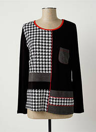 Tricou mâneci lungi mâneci lungi negru FRANCE RIVOIRE femme