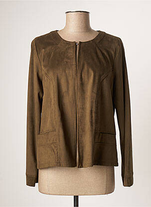 Jachete casual guler rotund verde FRANCE RIVOIRE femeie