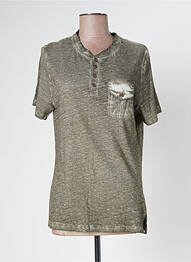 Tricou croială cambrată mâneci scurte verde MERI & ESCA femme