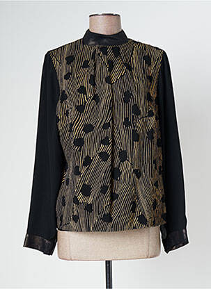 Bluză închidere cu nasturi la spate mâneci lungi negru MERI & ESCA femme