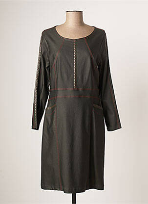 Rochie midi mâneci lungi mâneci lungi verde GREGORY PAT femeie