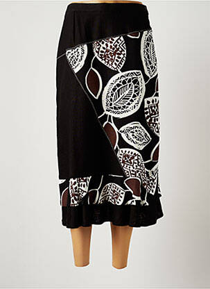 Fustă midi închidere cu fermoar lateral negru FRANCE RIVOIRE femme