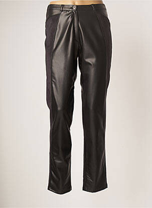 Pantalon slim talie elastică mărime normală negru MERI & ESCA femeie