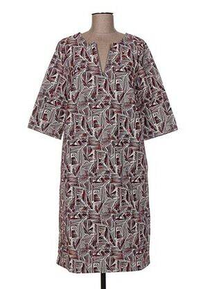 Rochie midi mâneci 3/4 mâneci 3/4 portocalie NATHALIE VLEESCHOUWER femeie
