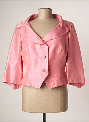 Jachete casual guler tip costum roz PAULE VASSEUR femeie