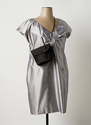 Rochie midi gri PAULE VASSEUR femeie