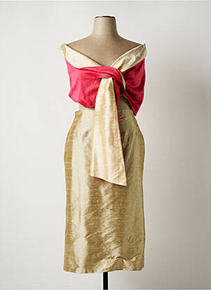 Fustă midi galben PAULE VASSEUR femeie