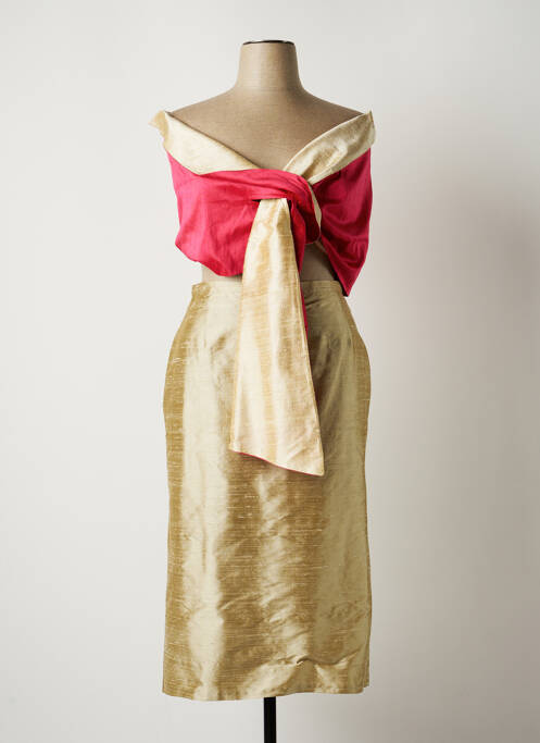 Fustă midi galben PAULE VASSEUR femeie