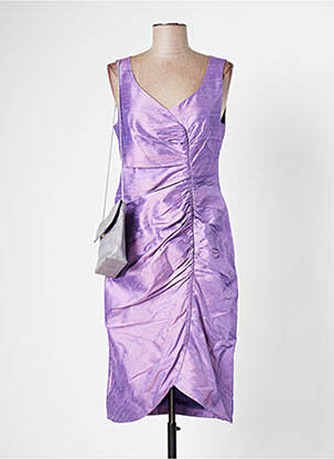 Rochie midi fără mâneci fără mâneci violet PAULE VASSEUR femeie