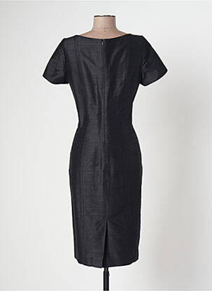 Rochie midi închidere cu fermoar la spate mâneci scurte negru PAULE VASSEUR femeie