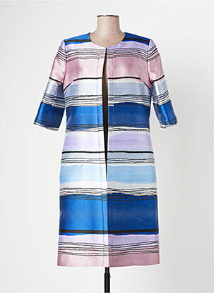 Palton lung albastru PAULE VASSEUR femeie