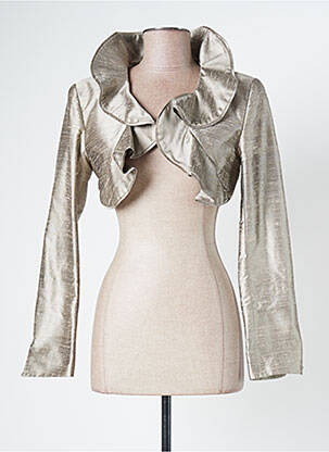 Bolero efect material satinat gri PAULE VASSEUR femeie