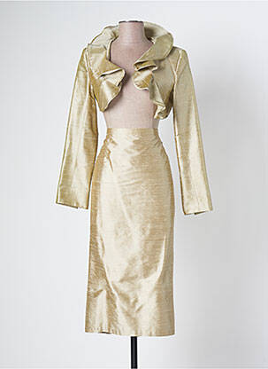 Fustă midi galben PAULE VASSEUR femeie