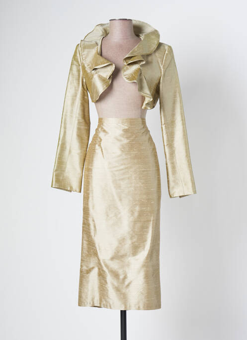 Fustă midi galben PAULE VASSEUR femeie