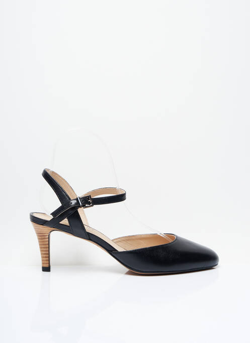 Sandale/pantofi decupați material neted toc de 7 la 9 cm negru JB MARTIN femme