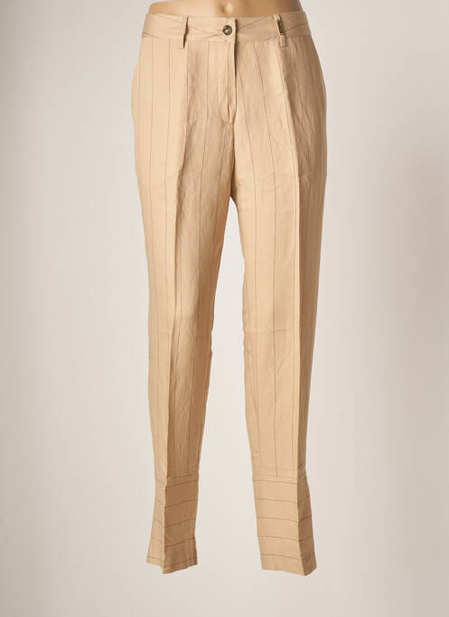 Pantalon drept bej TRICOT CHIC femeie