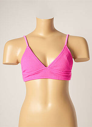 Sutien de costum de baie elasticitate top triunghiuri roz BANANA MOON femeie