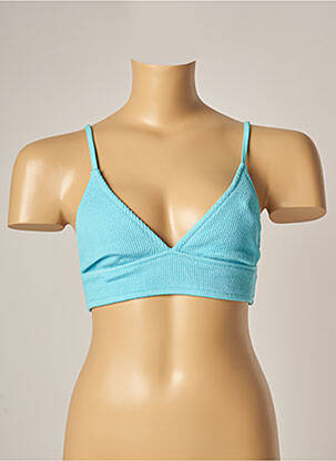 Sutien de costum de baie elasticitate top triunghiuri albastru BANANA MOON femeie