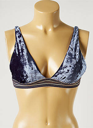 Sutien de costum de baie elasticitate top triunghiuri albastru SEAFOLLY femeie