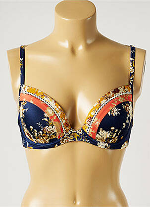 Sutien de costum de baie elasticitate top sutien modelat albastru WATERCULT femeie