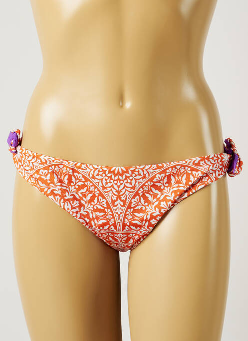 Chiloți de baie imprimeu fantezie bikini portocaliu JUSTMINE femme
