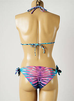 Costum de baie din două piese elasticitate top triunghiuri violet MISS BIKINI femeie