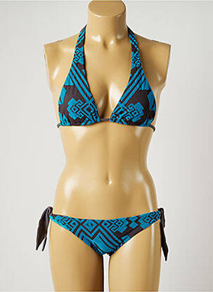 Costum de baie din două piese elasticitate albastru MISS BIKINI femeie