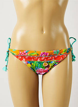 Chiloți de baie imprimeu tie and dye bikini portocalie BANANA MOON femeie