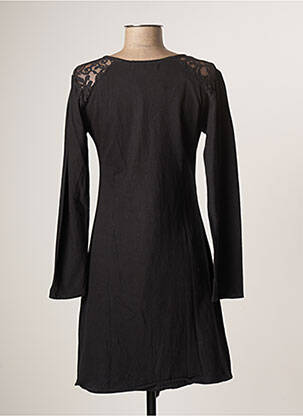 Rochie midi imprimeu fantezie mâneci lungi negru BAMBOO'S femeie