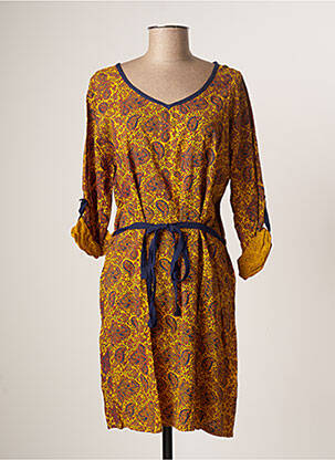 Rochie midi galben BAMBOO'S femeie