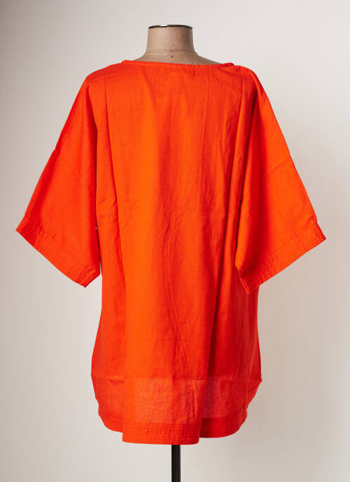 Tunică mâneci scurte guler rotund portocaliu BAMBOO'S femme