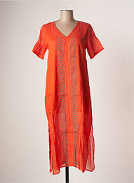 Rochie lungă mâneci scurte mâneci scurte portocaliu BAMBOO'S femme