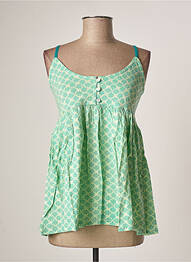 Top țesătură jersey bretele subțiri verde BAMBOO'S femme