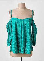 Top imprimeu fantezie mâneci 3/4 verde BAMBOO'S femme
