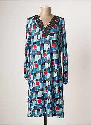 Rochie midi mâneci lungi mâneci lungi albastru LO! LES FILLES femeie
