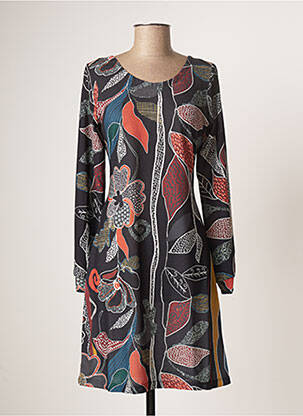 Rochie pulover gri LO! LES FILLES femeie