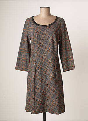 Rochie midi maro LO! LES FILLES femeie