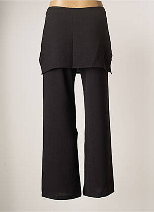 Pantalon larg țesătură crep mărime normală negru LO! LES FILLES femeie