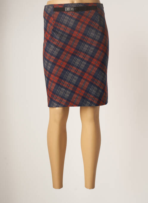 Fustă midi albastru LO! LES FILLES femeie