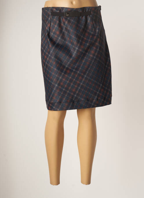 Fustă midi albastru LO! LES FILLES femeie