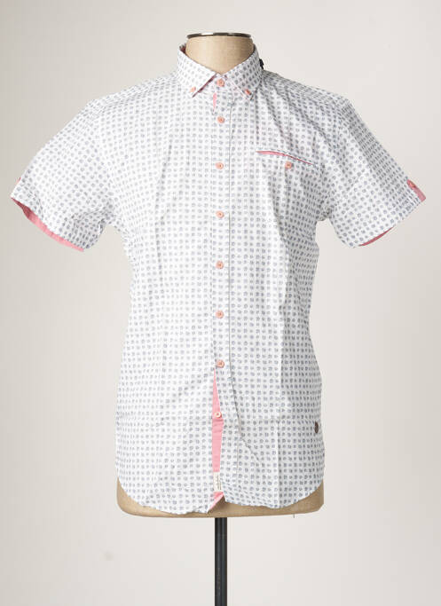 Cămașă cu mâneci scurte alb IZAC bărbat